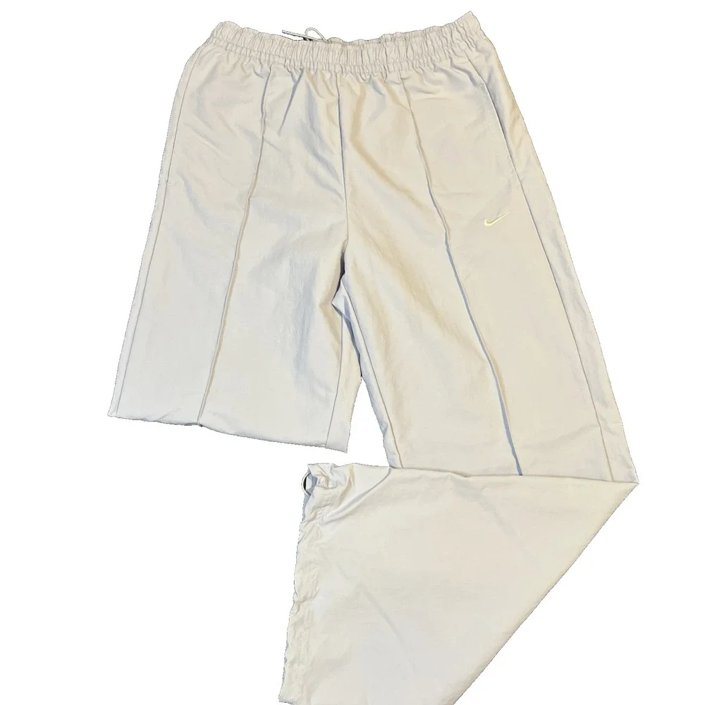 Nike Sportswear Women's M Blue Everything Woven Open Hem Cinch Pleated Pants